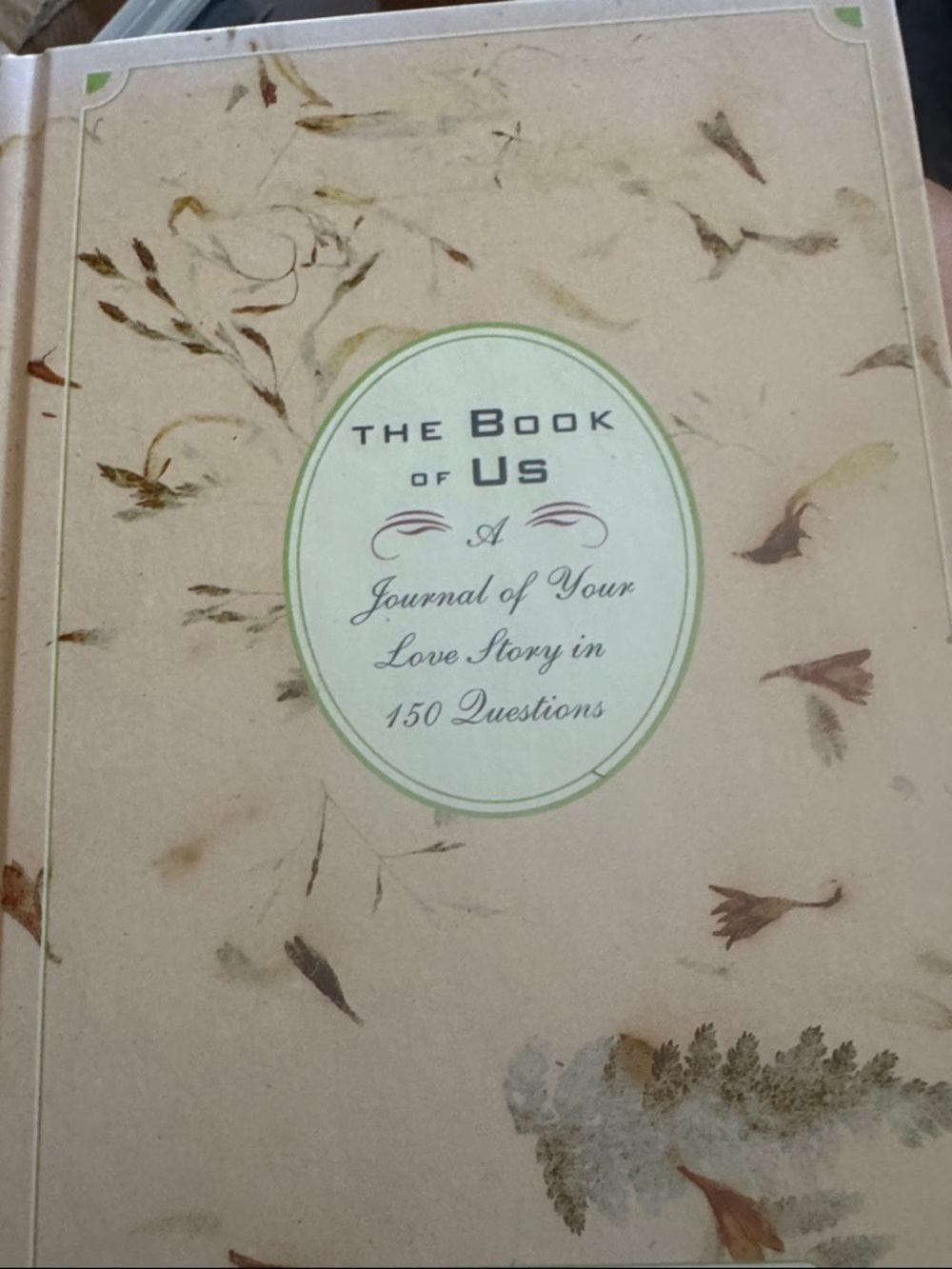 The Book of Us Journal - Floral Soft Beige Cover
